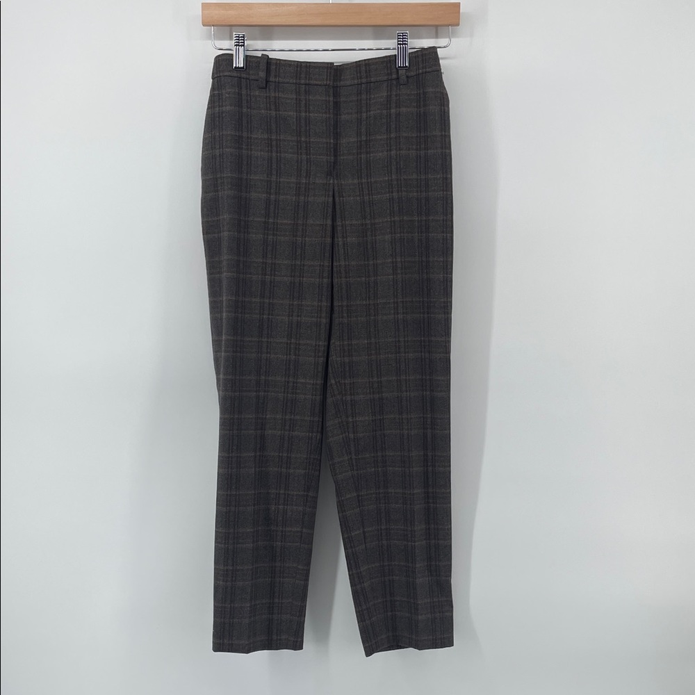 Theory Wool Trousers in Plaid 4 A6